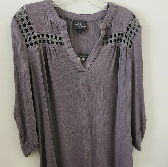 Market & Spruce top, M, Gray, EUC - Picture 2 of 7